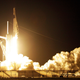 A SpaceX Falcon 9 rocket with a demo Crew Dragon spacecraft lifts off from pad 39A on an uncrewed test flight to the International Space Station at the Kennedy Space Center in Cape Canaveral, Fla., Saturday, March 2, 2019.